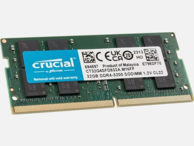 RAM 1x 32GB DDR4 3200MHz SODIMM per Laptop (Nuovo (secondo la ...
