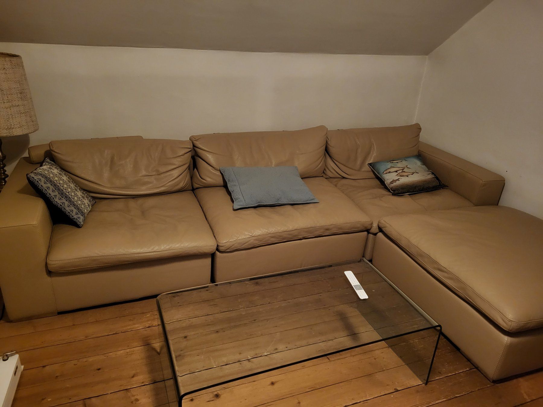 Divani: Schönes modulares Ledersofa Echtes Rindsleder – Usato da Baden venduto da kani02