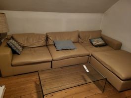 Schönes modulares Ledersofa Echtes Rindsleder