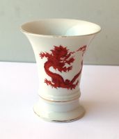 Trichtervase Roter Mingdrache Porzellan A.Pöhlmann Meissen