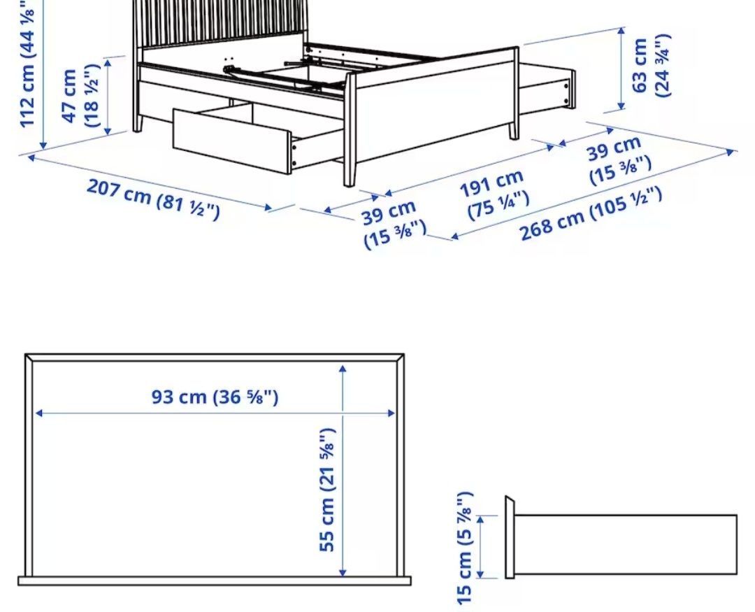 Betten: ikea Bett IDANÄS – Neu (gemäss Beschreibung) aus Walkringen von  5