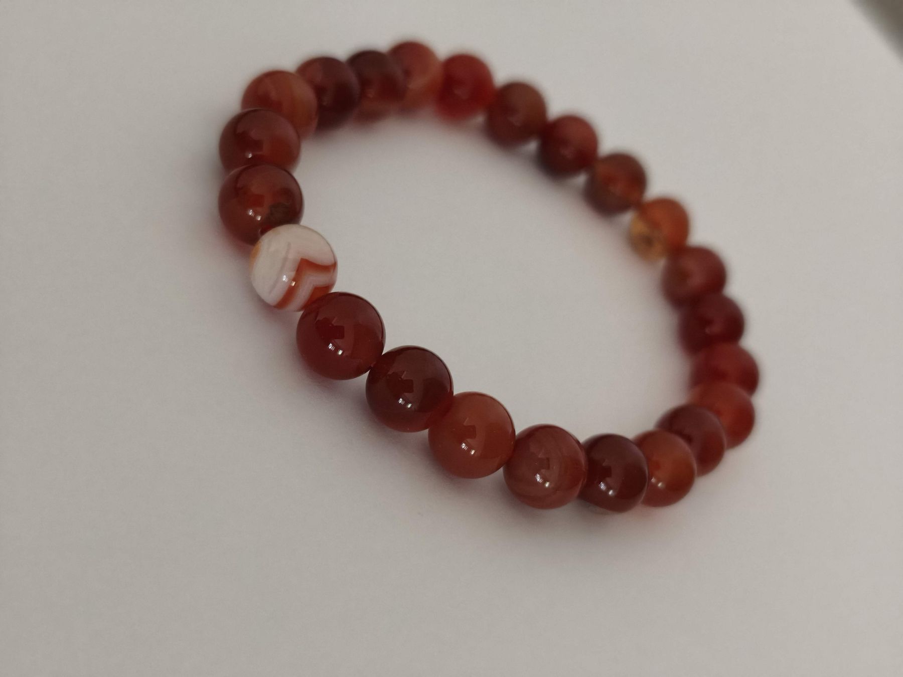 Bracciali & Braccialetti: Karneol Armband (Perlen), Echtstein FEUER – Usato da St. Gallen venduto da GIULESGG 4