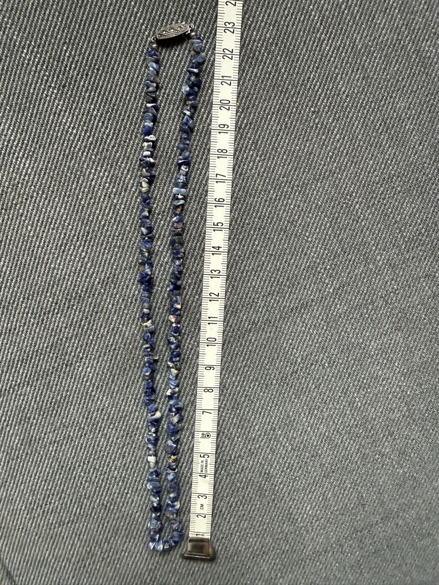 Catenine: Lapislazuli Halskette, Edelstein Splitter Kette – Usato da Leissigen venduto da tahari 2