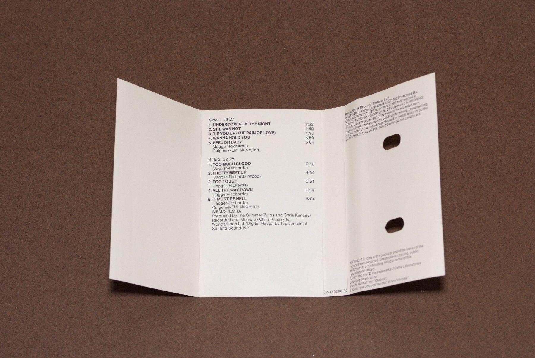 Musicassette: Rolling Stones / Undercover / Kassette 1983 – Usato da Aarau venduto da Pearlz 5