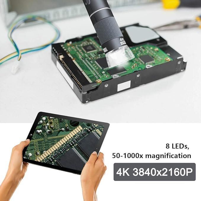 Mikroskopie: WiFi USB Digital Microscope Wireless Endoscope 4K 50-1000x – Neu und originalverpackt aus Basel von EchoPeak 3