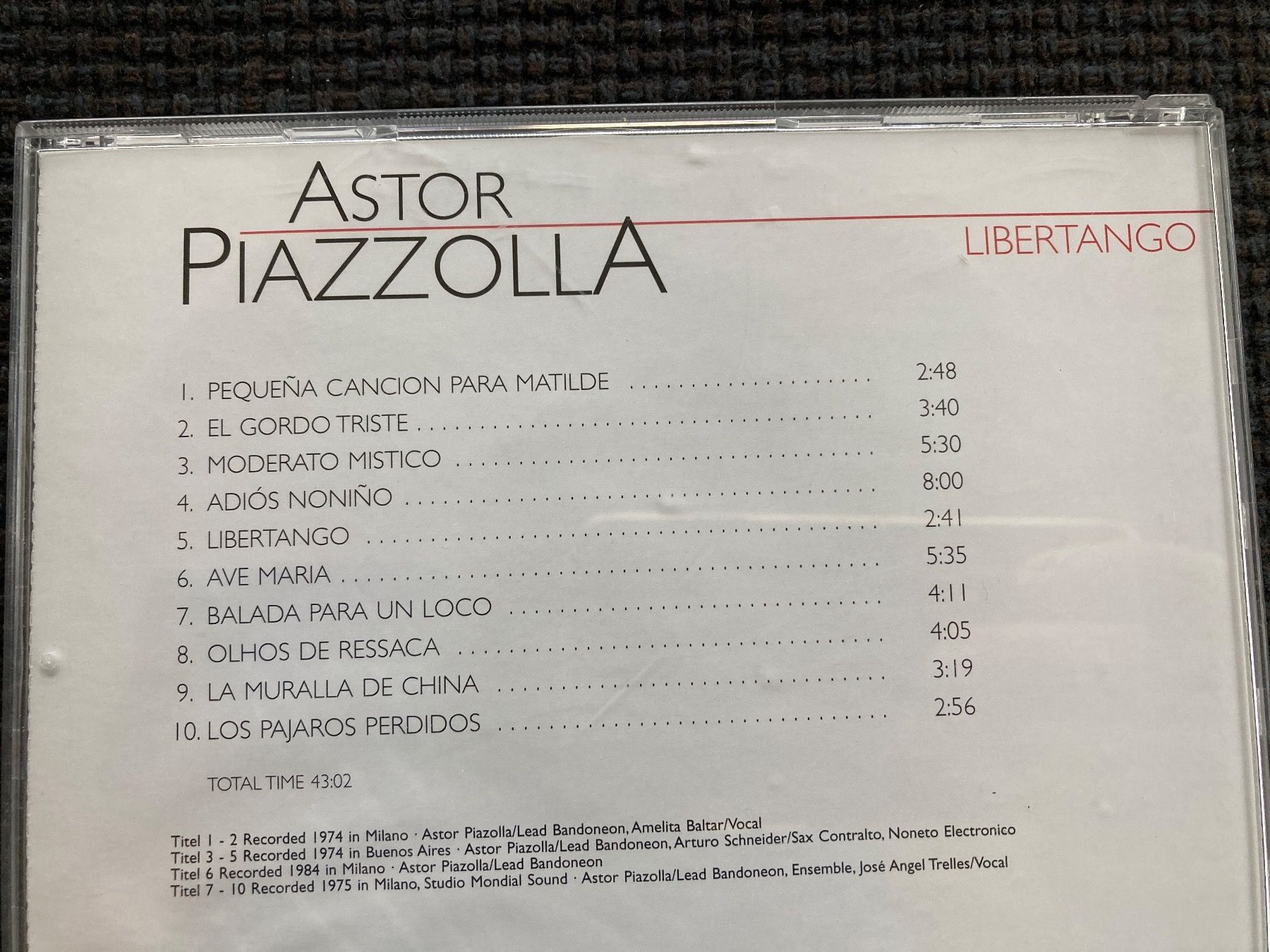 CD: CD, Astor Piazzolla, Libertango, Tango – Usato da Baden venduto da Yoyo1 1