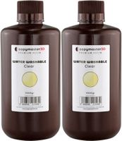 2x Copymaster3D Water Washable UV Resin 1000ml Clear Harz