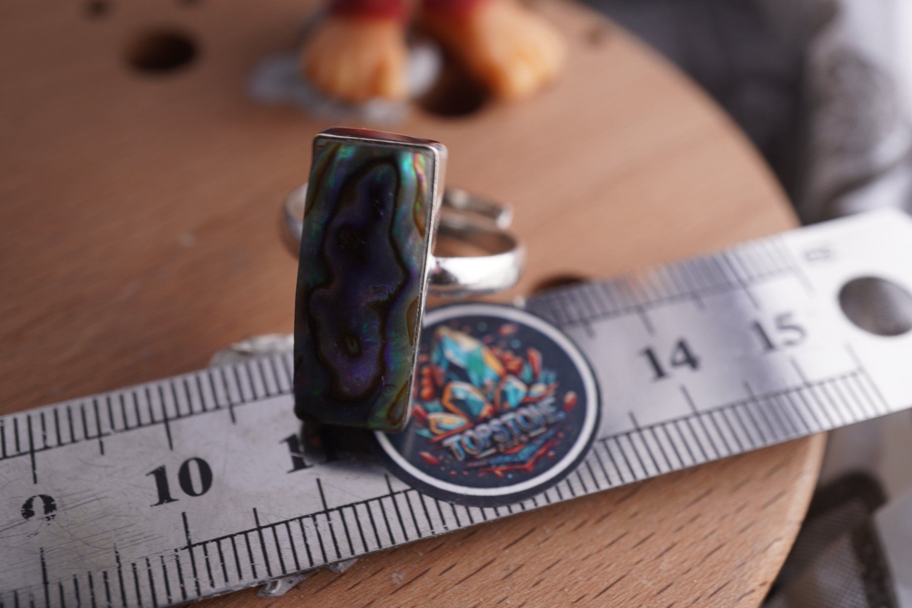 Minerali & Pietre curative: Abalone Paua ring Grösse  Variabel     (Räumung!) – Nuovo e nell'imballaggio originale da Eschenbach SG venduto da topstone 4