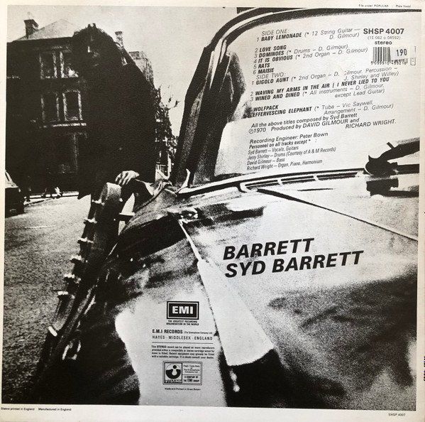 Dischi in vinile: Syd Barrett – Barrett LP – Usato da Wenslingen venduto da riger11 1