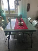 Ausziehbarer Glas Tisch mit 5 Stühle