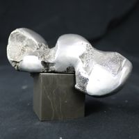 Abstrakte Skulptur Pierre Oulevay Signiert Metall