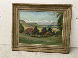 Dora Lauterburg 1888-1975 gr. Gemälde Landschaft Natur Bern