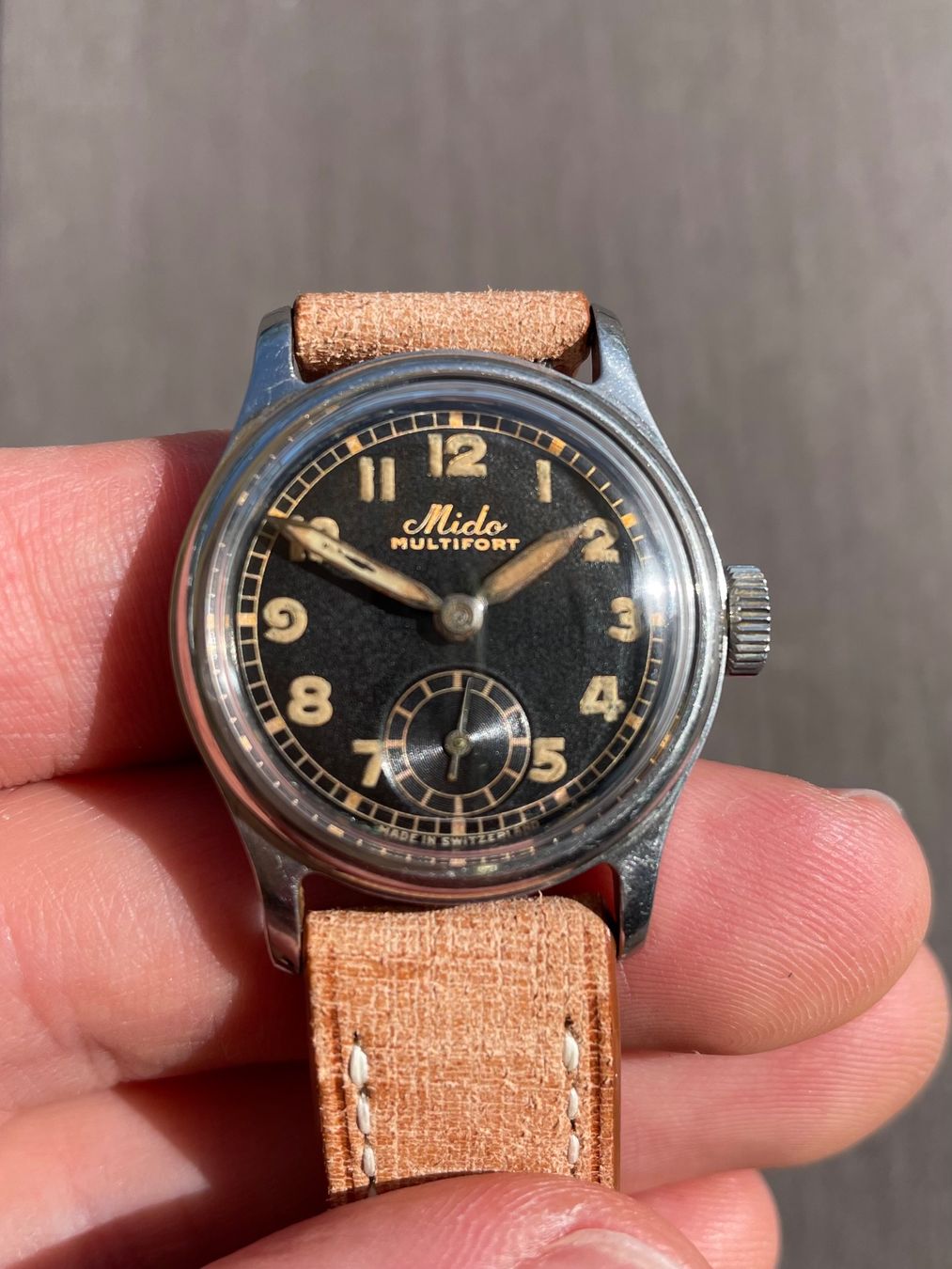 Mido Orologi: Mido Multifort Military WW2 Style 1940s – Usato da Neuchatel venduto da D9z2 2