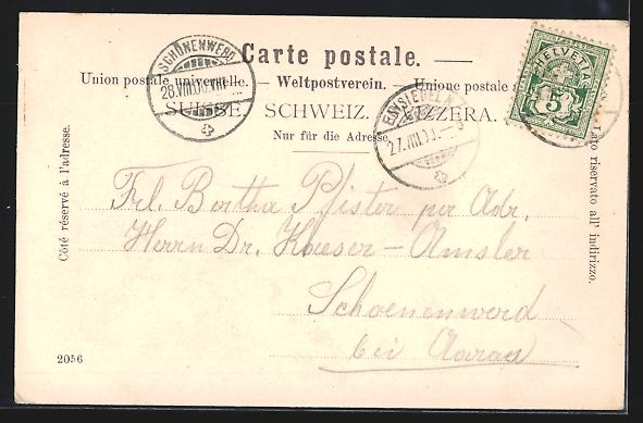 Ansichtskarten: AK Einsiedeln, Ortspartie mit Kloster – Gebraucht aus Berlin von bartko-reher 1