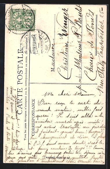 Cartoline postali: Genève, Chapelle Protestante de la Serv – Usato da Berlin venduto da bartko-reher 1