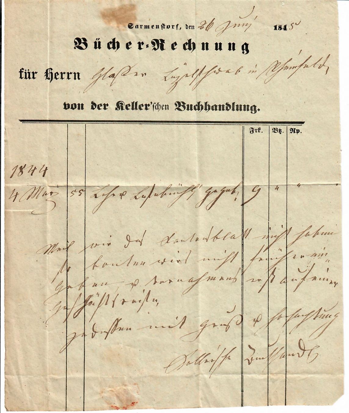 Alle Briefmarken: Vorphilabrief Sarmenstorf  1845 – Gebraucht aus Hochdorf von Ziegel-16 1