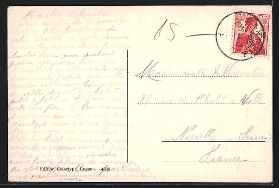 Cartoline postali: Lugano, Raddampfer auf dem See unterwegs – Usato da Berlin venduto da bartko-reher 1