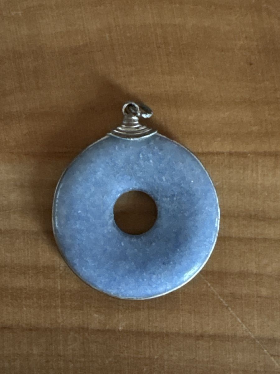 Anhänger: Donut Anhänger Edelstein Dumortierit 3 cm – Gebraucht aus Rümlang von Fledermaus35 1