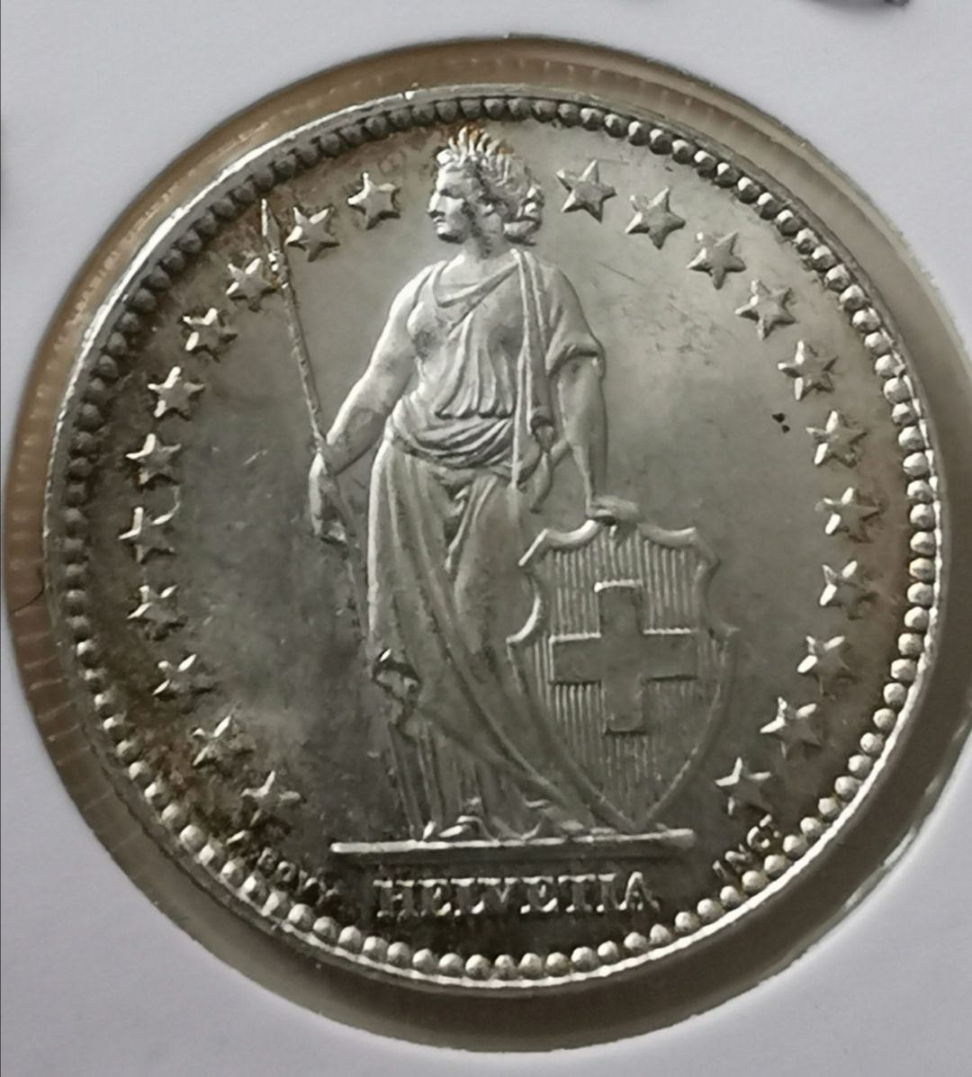 Tutti le monete: 2 Franken 1955 unz - stgl Silber – Nuovo (secondo la descrizione) da Zürich venduto da turbopuz 1