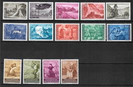 Liechtenstein Serie 325-338 ** Landschaftsbilder 1959-1964