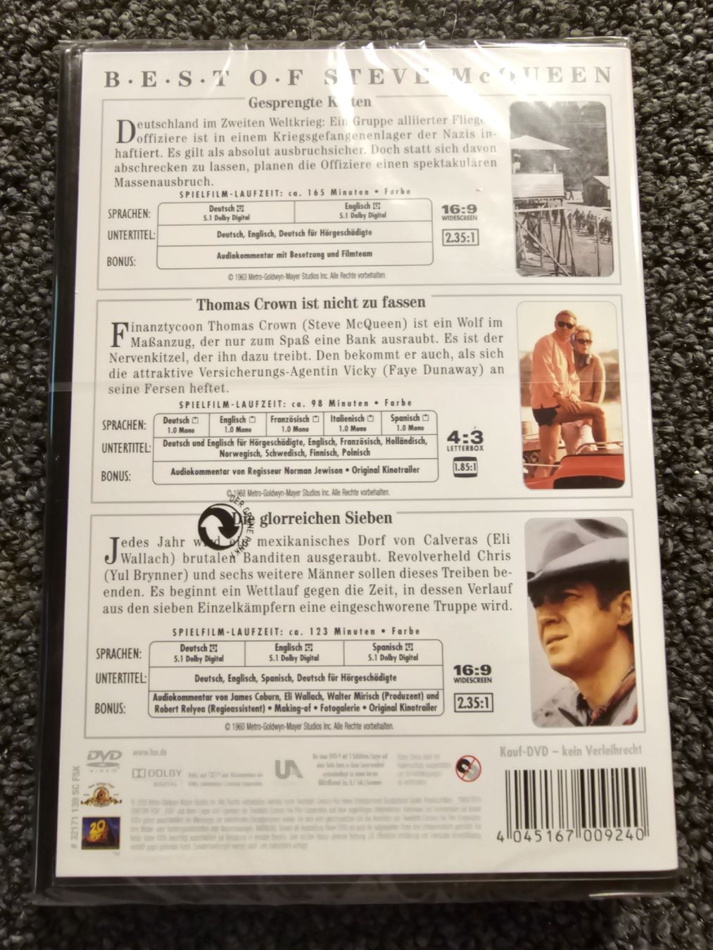Alle DVDs: DVD Collection Steve McQueen Neuverpackt – Neu und originalverpackt aus Ruswil von jan_bxl5 1
