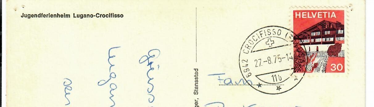 Cartoline postali: Jugendferienheim Lugano Crocifisso – Usato da Hochdorf venduto da Ziegel-16 1