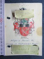 FAMILIENWAPPEN " DEGEN OBERWIL BL " KARTE CA.15X10cm