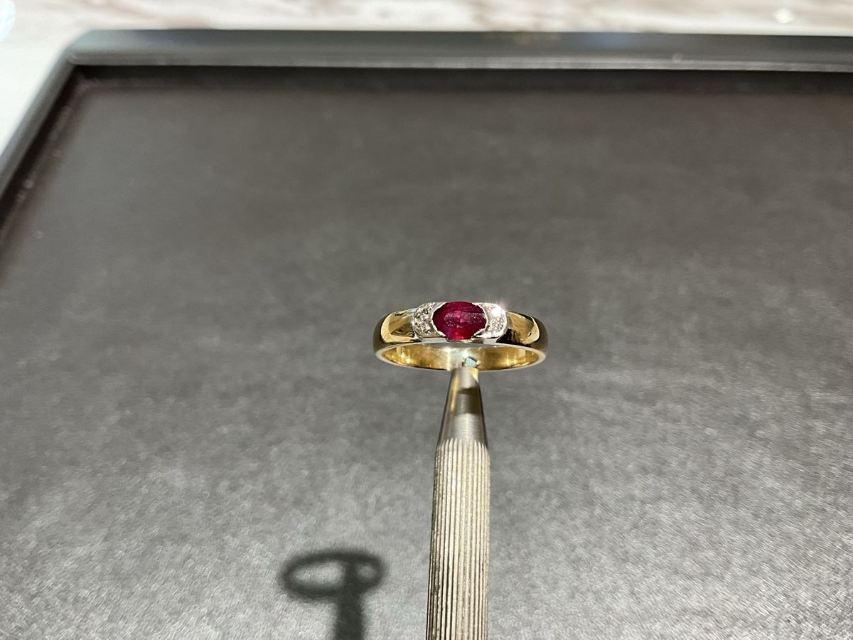 Anelli: Damenring 14k Gold Rubin – Usato da Schaffhausen venduto da glamour-shop