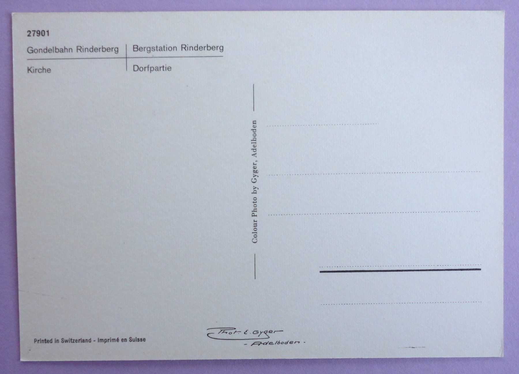 Cartoline postali: Zweisimmen – Usato da Fétigny venduto da Billy2miny 1
