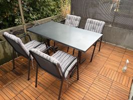 Schaffner Gartentisch, mit 4 Stühlen