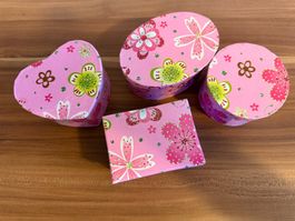 4er Set: Hübsche Geschenkboxen, ideal für den Frühling!