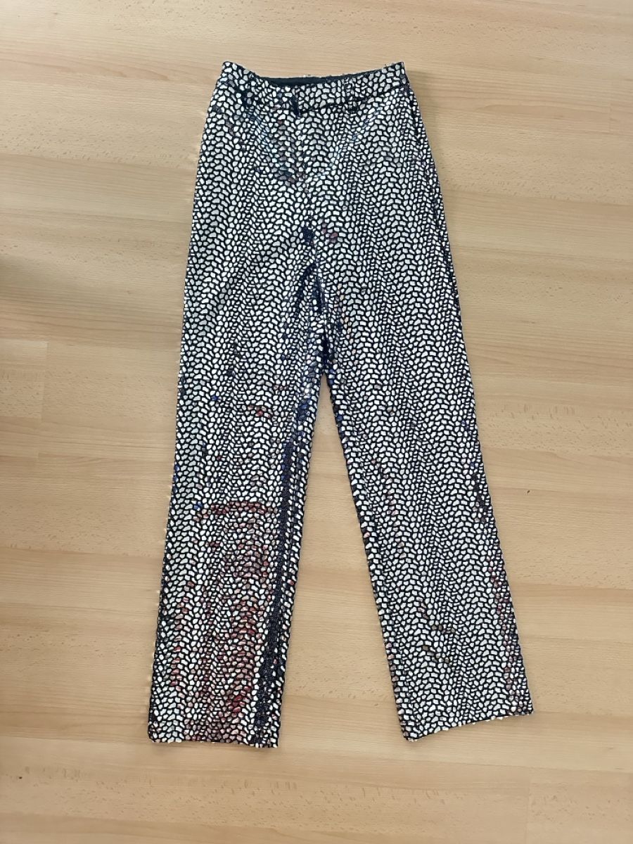 Only Pantaloni: Glitzer Hosen von Only, Grösse XS – Nuovo (secondo la descrizione) da Lampenberg venduto da Graziella_