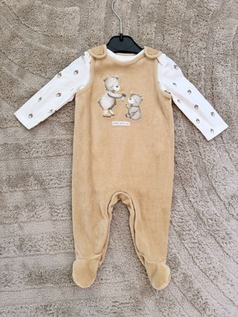 C&A Baby Set mit Bären Senfgelb Gr. 68 – Neu
