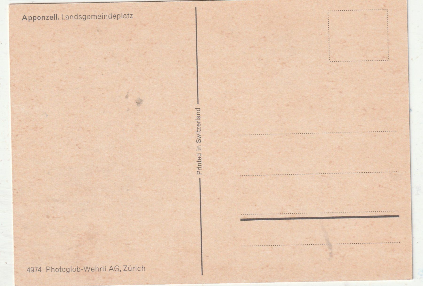 Cartoline postali: Appenzel Landesgemeindeplatz – Usato da Lumbrein venduto da made02 1
