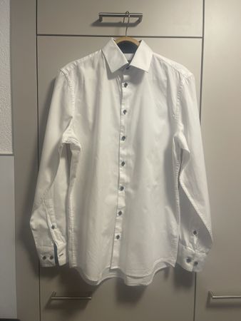 MONTEGO, weißes Herrenhemd, Grösse 37/38