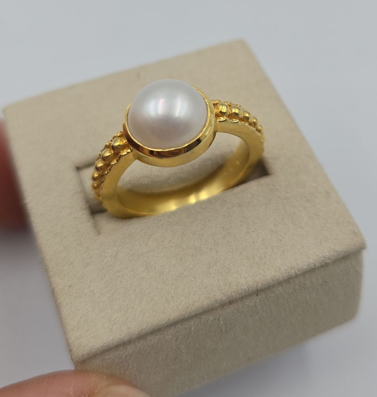 Anelli: Ring Silber 925 mit Süsswasserperle Gr. 59 – Nuovo e nell'imballaggio originale da Zug venduto da gold.schmuck