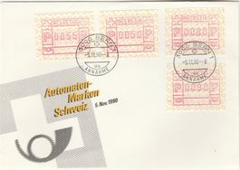 ATM Nr. 8A illustrierter FDC mit Tastensatz