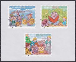 2014, Pro Juventute 412A-414A mit Ersttags-Eck-Stempel.