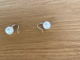 Perlenohrhänger aus weissen Zuchtperlen 11mm