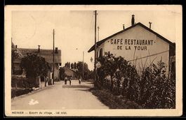 AK Meinier, Entrée du village, côté midi, Café-Restaurant de
