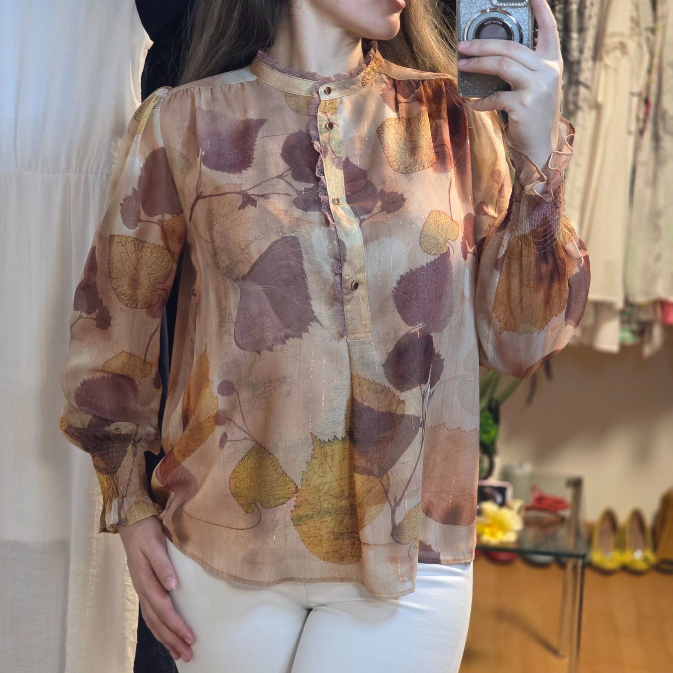 Camicette: adL Bluse transparent mit Goldglanz Gr. 40/L – Usato da Wald ZH venduto da CapLux 3