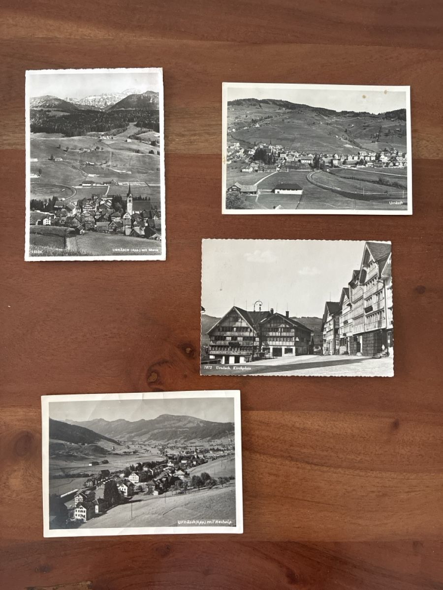 Cartoline postali: 9 Ansichtskarten Schweiz von Urnäsch AP – Usato da Oftringen venduto da Cla.vD.74 2