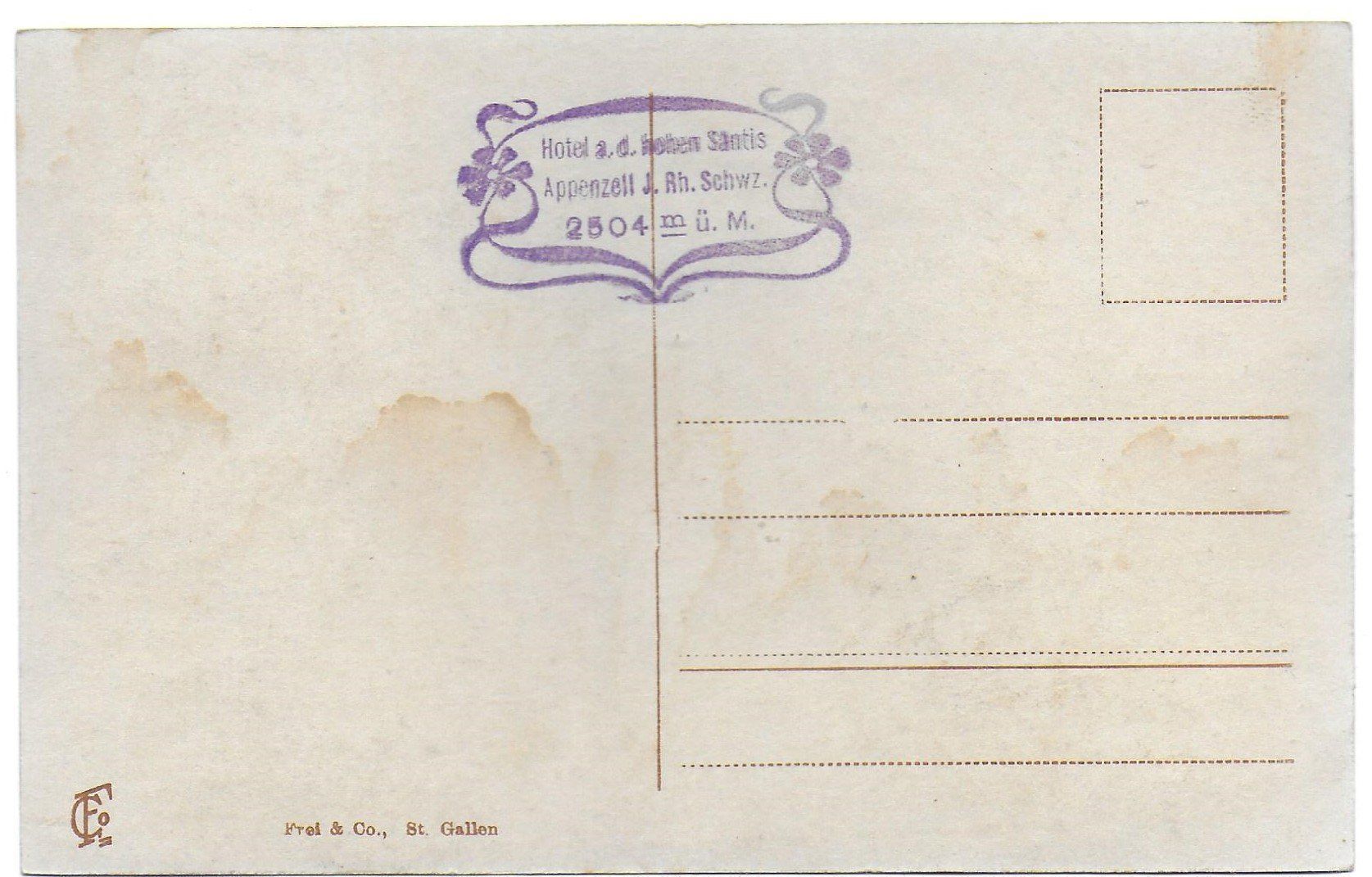 Cartoline postali: Säntis 2504 m  -  Observatorium – Usato da Kloten venduto da kanschweiz 1