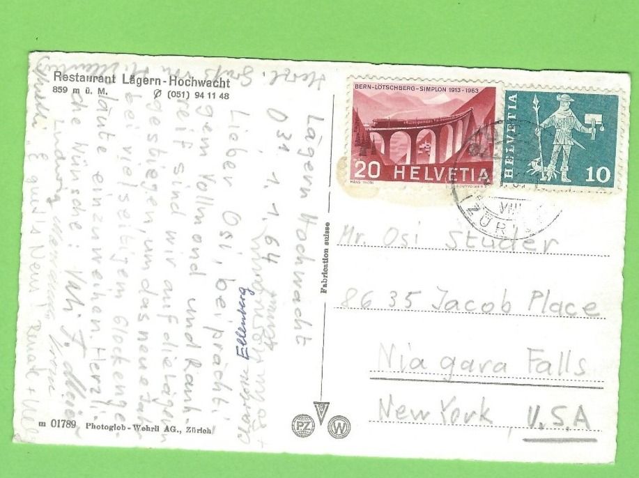 Cartoline postali: Blick von der Lägern – Usato da Zürich venduto da t24_de 1