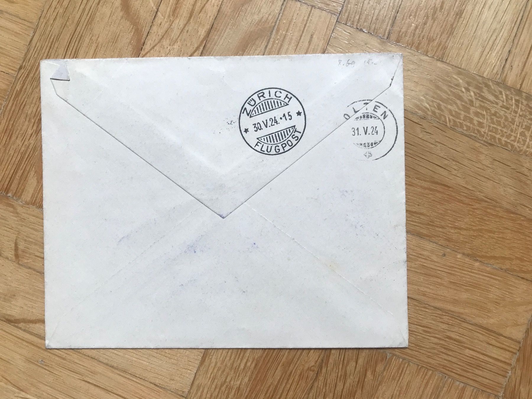 Tutti i francobolli: 1924. Flugpostbeleg nach Olten – Usato da stäfa venduto da brandy66 1