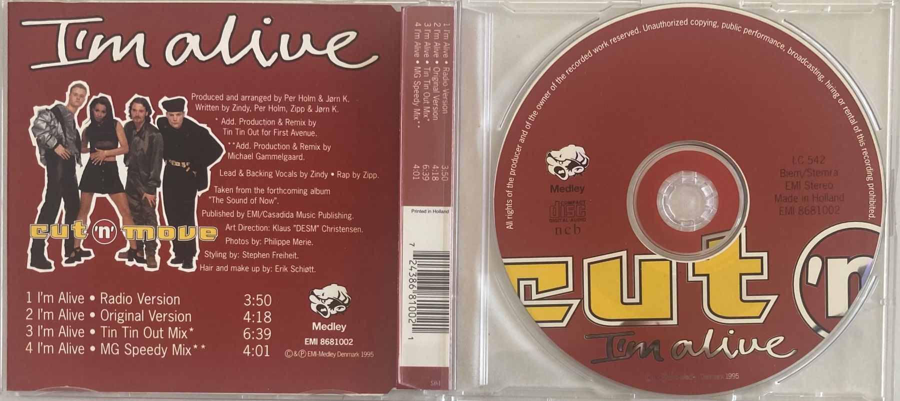 CDs: CUT 'N' MOVE - I'M ALIVE – D'occasion à Poliez-Pittet par Newtown-Records 1
