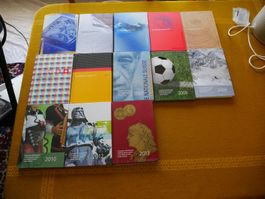 Jahrbücher Schweiz gestempelt 2000-2010, 2012, 2013