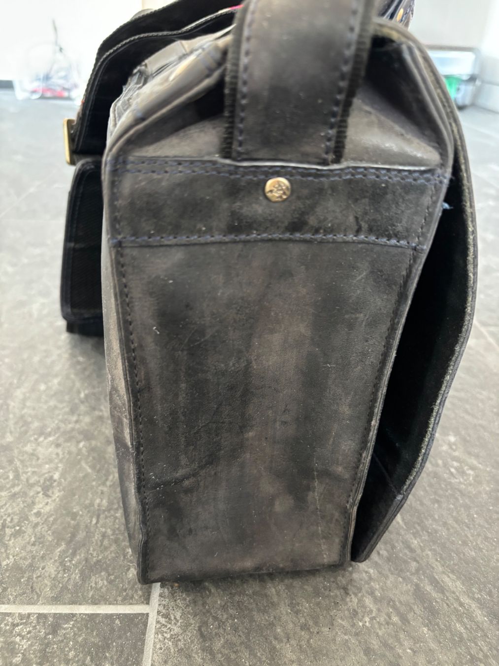 Taschen: Original Visconti Tasche dunkelblaues Leder – Gebraucht aus Stadel von Chanel_5 8