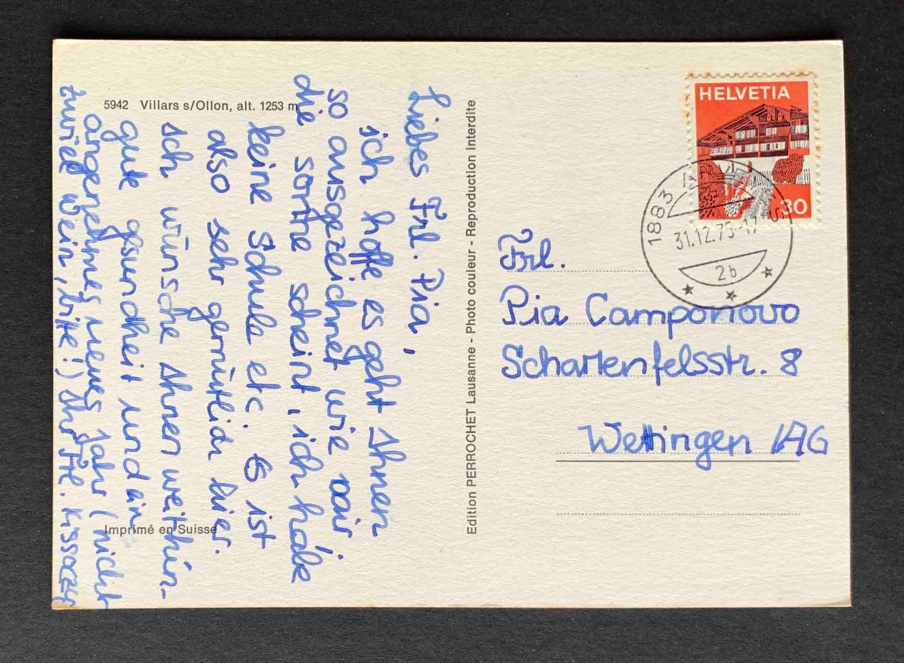 Cartoline postali: AK Villars s Ollon – Usato da Goldau venduto da artelier1 1