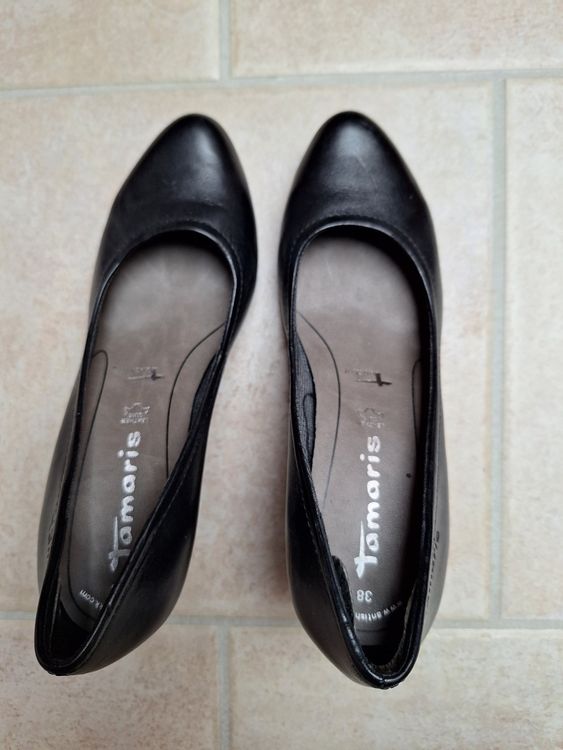Escarpins Compensés Nine West En Cuir Marron - Taille 8.5 US, Talon 3 Pouces - Occasion